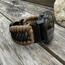 Lade das Bild in den Galerie-Viewer, Quick Release Paracord Watchband, personalized to replace bands for Garmin 20mm, 22mm and 26mm.