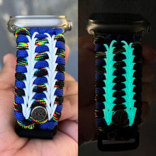 Charger l'image dans la galerie, Paracord Watch Band compatible with Apple Watch Series 1, 2, 3, 4, 5, 6, 7, 8, 9, Ultra, Ultra 2 & SE (watch not included)