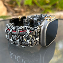 Load image into Gallery viewer, Paracord Watch Band compatible with Apple Watch Series 1, 2, 3, 4, 5, 6, 7, 8, 9, Ultra, Ultra 2 & SE (watch not included)