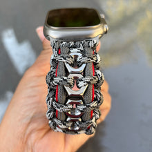 Load image into Gallery viewer, Paracord Watch Band compatible with Apple Watch Series 1, 2, 3, 4, 5, 6, 7, 8, 9, Ultra, Ultra 2 & SE (watch not included)