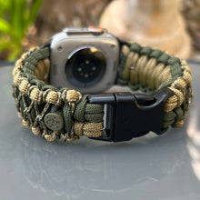 Lade das Bild in den Galerie-Viewer, Paracord Watch Band compatible with Apple Watch Series 1, 2, 3, 4, 5, 6, 7, 8, 9, Ultra, Ultra 2 & SE (watch not included)