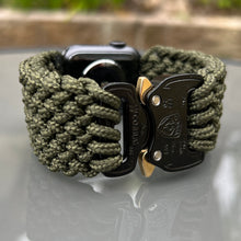 Lade das Bild in den Galerie-Viewer, Paracord Watch Band compatible with Apple Watch Series 1, 2, 3, 4, 5, 6, 7, 8, 9, 10, Ultra, Ultra 2 & SE (watch not included)