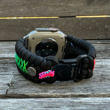Charger l'image dans la galerie, Personalized Paracord Watch Band for Apple Watch Series 1-11, Ultra, Ultra 2, Ultra 3, and SE (watch not included).
