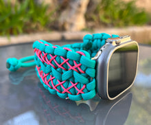 Charger l'image dans la galerie, Paracord Watch Band compatible with Apple Watch Series 1, 2, 3, 4, 5, 6, 7, 8, 9, Ultra, Ultra 2 & SE (watch not included)