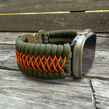 Load image into Gallery viewer, Personalized Paracord Watch Band for Apple Watch Series 1-11, Ultra, Ultra 2, Ultra 3, and SE (watch not included).
