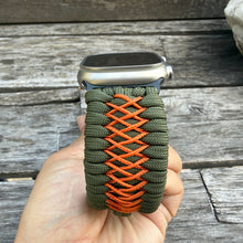Load image into Gallery viewer, Personalized Paracord Watch Band for Apple Watch Series 1-11, Ultra, Ultra 2, Ultra 3, and SE (watch not included).