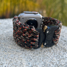Load image into Gallery viewer, Paracord Watch Band compatible with Apple Watch  Series 1, 2, 3, 4, 5, 6, 7, 8, 9, 10, Ultra, Ultra 2 & SE (watch not included)