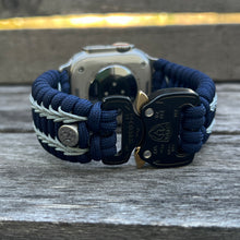 Load image into Gallery viewer, Personalized Paracord Watch Band for Apple Watch Series 1-11, Ultra, Ultra 2, Ultra 3, and SE (watch not included).