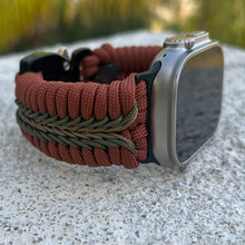 Load image into Gallery viewer, Paracord Watch Band compatible with Apple Watch Series 1, 2, 3, 4, 5, 6, 7, 8, 9, Ultra, Ultra 2 & SE (watch not included)