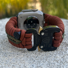 Load image into Gallery viewer, Paracord Watch Band compatible with Apple Watch Series 1, 2, 3, 4, 5, 6, 7, 8, 9, Ultra, Ultra 2 & SE (watch not included)