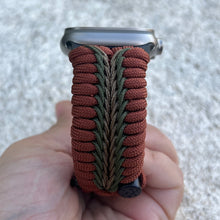 Load image into Gallery viewer, Paracord Watch Band compatible with Apple Watch Series 1, 2, 3, 4, 5, 6, 7, 8, 9, Ultra, Ultra 2 & SE (watch not included)