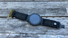 Load image into Gallery viewer, Quick Release Paracord Watchband, personalized to replace bands for Garmin 20mm, 22mm and 26mm|Black and Reflective.