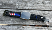 Cargar imagen en el visor de la galería, Paracord Watch Band compatible with Apple Watch Series 1, 2, 3, 4, 5, 6, 7, 8, 9, Ultra, Ultra 2 & SE (watch not included)