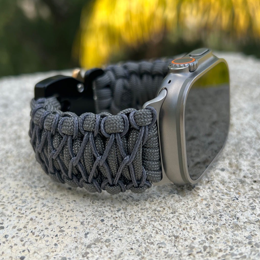 Paracord Watch Band compatible with Apple Watch  Series 1, 2, 3, 4, 5, 6, 7, 8, 9, Ultra, Ultra 2 & SE (watch not included)