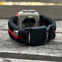 Cargar imagen en el visor de la galería, Paracord Watch Band compatible with Apple Watch Series 1, 2, 3, 4, 5, 6, 7, 8, 9, 10, Ultra, Ultra 2 & SE (watch not included)