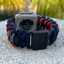 Cargar imagen en el visor de la galería, Paracord Watch Band compatible with Apple Watch Series 1, 2, 3, 4, 5, 6, 7, 8, 9, 10, Ultra, Ultra 2 & SE (watch not included)