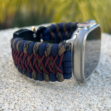 Cargar imagen en el visor de la galería, Paracord Watch Band compatible with Apple Watch Series 1, 2, 3, 4, 5, 6, 7, 8, 9, 10, Ultra, Ultra 2 & SE (watch not included)