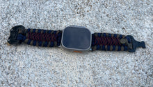Cargar imagen en el visor de la galería, Paracord Watch Band compatible with Apple Watch Series 1, 2, 3, 4, 5, 6, 7, 8, 9, 10, Ultra, Ultra 2 & SE (watch not included)