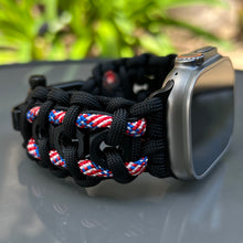 Cargar imagen en el visor de la galería, Paracord Watch Band compatible with Apple Watch Series 1, 2, 3, 4, 5, 6, 7, 8, 9, 10, Ultra, Ultra 2 & SE (watch not included)