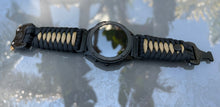 Load image into Gallery viewer, Quick Release Paracord Watchband, personalized to replace bands for Garmin 20mm, 22mm and 26mm|Black and Coyote.