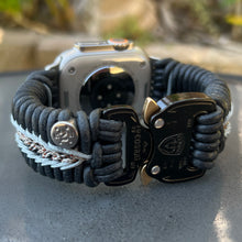 Load image into Gallery viewer, Paracord Watch Band compatible with Apple Watch Series 1, 2, 3, 4, 5, 6, 7, 8, 9, 10, Ultra, Ultra 2 & SE (watch not included)