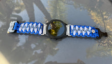 Load image into Gallery viewer, Quick Release Paracord Watchband, personalized to replace bands for Garmin 20mm, 22mm and 26mm\Glow in the Dark accents.