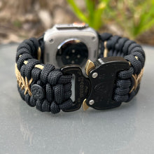 Cargar imagen en el visor de la galería, Paracord Watch Band compatible with Apple Watch Series 1, 2, 3, 4, 5, 6, 7, 8, 9, 10, Ultra, Ultra 2 & SE (watch not included)