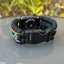 Cargar imagen en el visor de la galería, Paracord Watch Band compatible with Apple Watch Series 1, 2, 3, 4, 5, 6, 7, 8, 9, 10, Ultra, Ultra 2 & SE (watch not included)