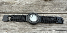 Load image into Gallery viewer, Quick Release Paracord Watchband, personalized to replace bands for Garmin 20mm, 22mm and 26mm|Black.