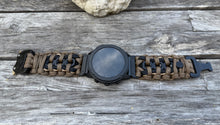 Load image into Gallery viewer, Quick Release Paracord Watchband, personalized to replace bands for Garmin 20mm, 22mm and 26mm|Coyote|Black|Hexnuts.