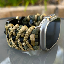 Load image into Gallery viewer, Paracord Watch Band compatible with Apple Watch Series 1, 2, 3, 4, 5, 6, 7, 8, 9, Ultra, Ultra 2 & SE (watch not included)