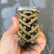 Load image into Gallery viewer, Paracord Watch Band compatible with Apple Watch Series 1, 2, 3, 4, 5, 6, 7, 8, 9, Ultra, Ultra 2 & SE (watch not included)