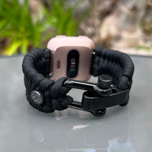 Load image into Gallery viewer, Paracord Watch Band compatible with Fitbit Versa 1, Versa Lite, Versa 2, Versa 3, Versa 4, Sense, Sense 2 (watch not included).