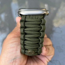 Cargar imagen en el visor de la galería, Paracord Watch Band compatible with Apple Watch Series 1, 2, 3, 4, 5, 6, 7, 8, 9, Ultra, Ultra 2 & SE (watch not included)