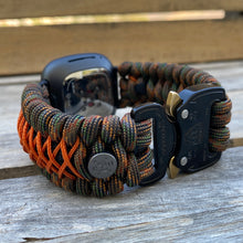 Load image into Gallery viewer, Paracord Watch Band compatible with Fitbit Versa 1, Versa Lite, Versa 2, Versa 3, Versa 4, Sense, Sense 2 (watch not included).