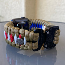 Lade das Bild in den Galerie-Viewer, Paracord Watch Band compatible with Apple Watch Series 1, 2, 3, 4, 5, 6, 7, 8, 9, Ultra, Ultra 2 & SE (watch not included)