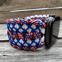 Lade das Bild in den Galerie-Viewer, Paracord Watch Band compatible with Apple Watch Series 1, 2, 3, 4, 5, 6, 7, 8, 9, Ultra, Ultra 2 & SE (watch not included)