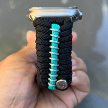Cargar imagen en el visor de la galería, Paracord Watch Band compatible with Apple Watch Series 1, 2, 3, 4, 5, 6, 7, 8, 9, Ultra, Ultra 2 & SE (watch not included)