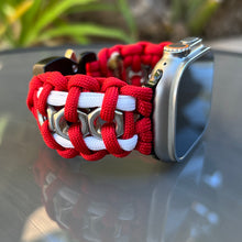 Cargar imagen en el visor de la galería, Paracord Watch Band compatible with Apple Watch Series 1, 2, 3, 4, 5, 6, 7, 8, 9, Ultra, Ultra 2 & SE (watch not included)