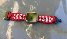 Cargar imagen en el visor de la galería, Paracord Watch Band compatible with Apple Watch Series 1, 2, 3, 4, 5, 6, 7, 8, 9, Ultra, Ultra 2 & SE (watch not included)