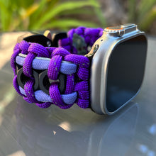 Charger l'image dans la galerie, Paracord Watch Band compatible with Apple Watch Series 1, 2, 3, 4, 5, 6, 7, 8, 9, Ultra, Ultra 2 & SE (watch not included)