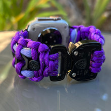 Charger l'image dans la galerie, Paracord Watch Band compatible with Apple Watch Series 1, 2, 3, 4, 5, 6, 7, 8, 9, Ultra, Ultra 2 & SE (watch not included)
