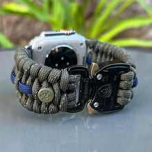 Load image into Gallery viewer, Personalized Paracord Watch Band for Apple Watch Series 1-11, Ultra, Ultra 2, Ultra 3, and SE (watch not included).