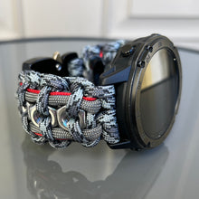 Load image into Gallery viewer, Quick Release Paracord Watchband, personalized to replace bands for Garmin 20mm, 22mm and 26mm|Beads|Hex nuts.