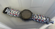 Load image into Gallery viewer, Quick Release Paracord Watchband, personalized to replace bands for Garmin 20mm, 22mm and 26mm|Beads|Hex nuts.