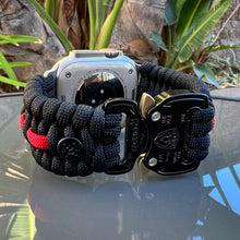Cargar imagen en el visor de la galería, Paracord Watch Band compatible with Apple Watch Series 1, 2, 3, 4, 5, 6, 7, 8, Ultra & SE (watch not included)
