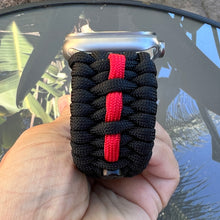 Load image into Gallery viewer, Personalized Paracord Watch Band for Apple Watch Series 1-11, Ultra, Ultra 2, Ultra 3, and SE (watch not included).