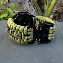 Load image into Gallery viewer, Paracord Watchband compatible with Samsung Galaxy Watch 3, Galaxy Watch 4, Galaxy Watch 5, Galaxy Watch 6 (watch not included)