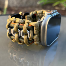 Load image into Gallery viewer, Paracord Watch Band compatible with Apple Watch Series 1, 2, 3, 4, 5, 6, 7, 8, 9, 10, Ultra, Ultra 2 & SE (watch not included)