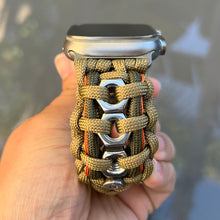 Load image into Gallery viewer, Paracord Watch Band compatible with Apple Watch Series 1, 2, 3, 4, 5, 6, 7, 8, 9, 10, Ultra, Ultra 2 & SE (watch not included)